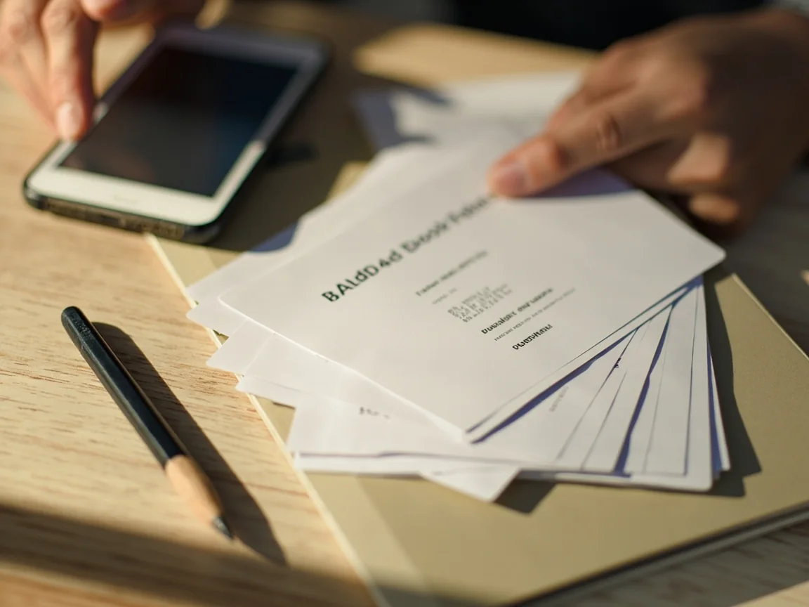 User checking account access on a calm home desk