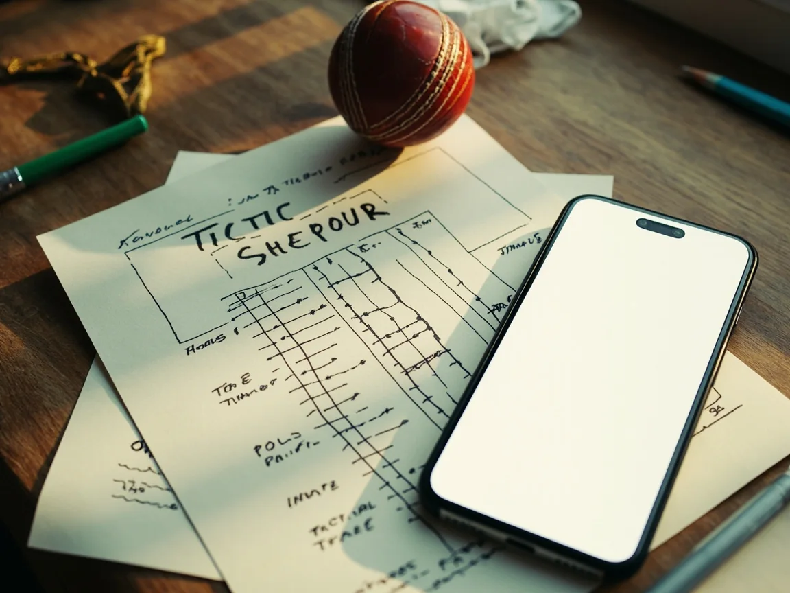 Tactical field diagram for fantasy cricket beginners